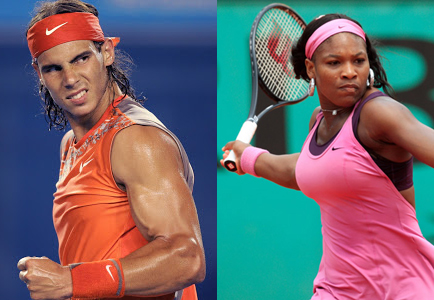 Rafel Nadal and Serena Williams